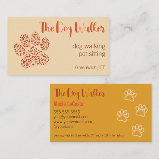 ドッグウォーカーモダンプロフェッショナル 名刺 (正面/裏面)