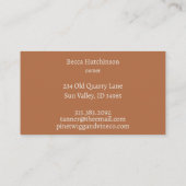 ドッグウォーカーモダンペットシッターのウォーターの色 名刺 (裏面)