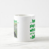 ドッグウォーカーユーモアのあるマグ コーヒーマグカップ (中央)