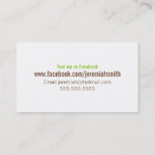 ドッグウォーカーリーシュループグモダンリーン 名刺 (裏面)