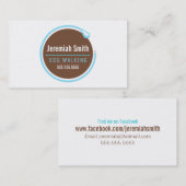 ドッグウォーカーリーシュルーモダンプブルー 名刺 (正面/裏面)