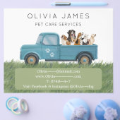 ドッグウォーカーヴァンペットケアサービスのプロモーション チラシ (シングル)