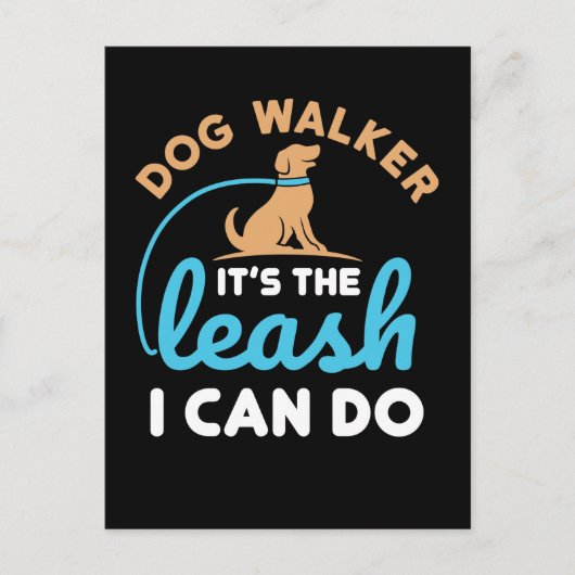 ドッグウォーカー俺にできるリーシュだ ポストカード (正面)