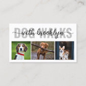 ドッグウォーカー写真 名刺 (正面)