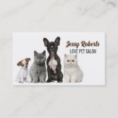 ドッグウォーカー動物気に獣医ペット座り 名刺 (正面)