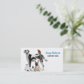 ドッグウォーカー動物気に獣医ペット座り 名刺 (スタンド正面)