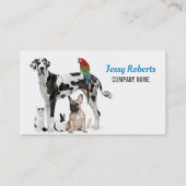 ドッグウォーカー動物気に獣医ペット座り 名刺 (正面)