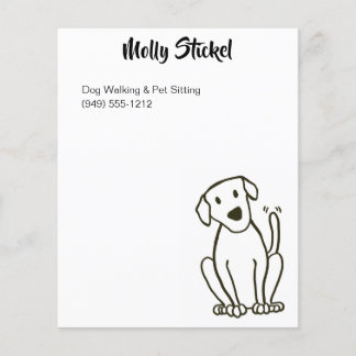 ドッグウォーカー又はペット座りチラシ チラシ