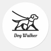 ドッグウォーカー又は犬のオーナー ラウンドシール (正面)