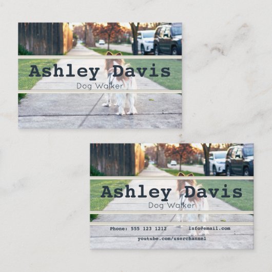ドッグウォーカー名刺 名刺 (正面/裏面)