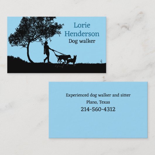 ドッグウォーカー名刺 名刺 (正面/裏面)