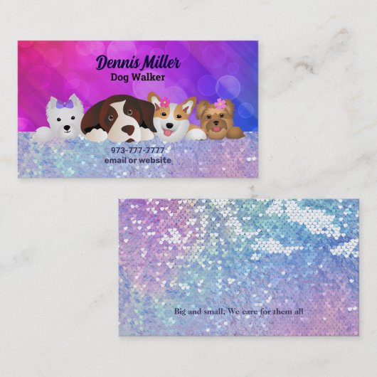 ドッグウォーカー名刺 名刺 (正面/裏面)