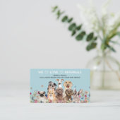 ドッグウォーカー座りグルーミング漫画の紹介 名刺 (スタンド正面)