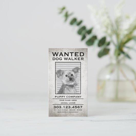 ドッグウォーカー指名手配の切手カード ロイヤリティカード (スタンド正面)