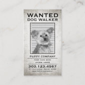 ドッグウォーカー指名手配の切手カード ロイヤリティカード (正面)