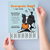 ドッグウォーカー歩くパーソナライズされたティアシート チラシ (手)