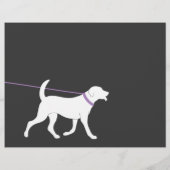 ドッグウォーカー歩くビジネスフライヤーテンプレート チラシ (裏面)