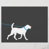 ドッグウォーカー歩くビジネスフライヤーテンプレート チラシ (裏面)