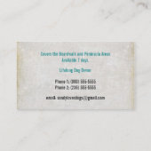 ドッグウォーカー歩くペットシッティングサービス事業 名刺 (裏面)