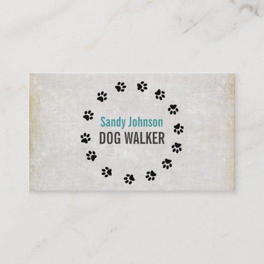 ドッグウォーカー歩くペットシッティングサービス事業 名刺 (正面)