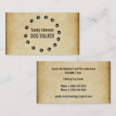ドッグウォーカー歩くペットシッティングサービス事業 名刺 (正面/裏面)