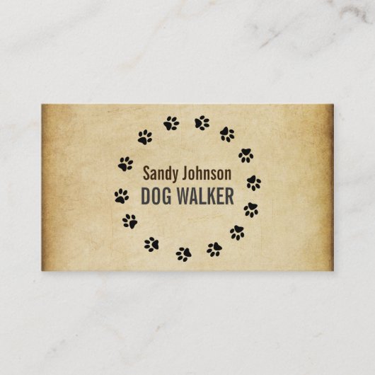 ドッグウォーカー歩くペットシッティングサービス事業 名刺 (正面)