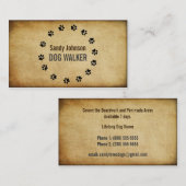 ドッグウォーカー歩くペットシッティングサービス事業 名刺 (正面/裏面)