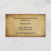 ドッグウォーカー歩くペットシッティングサービス事業 名刺 (裏面)