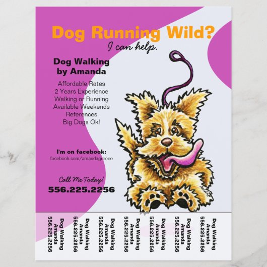 ドッグウォーカー歩くリーシュテリアティアシート チラシ (正面)