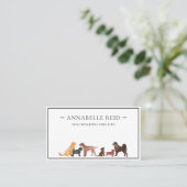 ドッグウォーカー水彩シルエットプロフェッショナル 名刺 (スタンド正面)