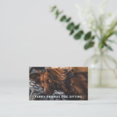 ドッグウォーカー着座保育サービス 名刺 (スタンド正面)