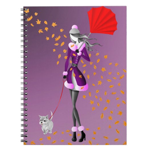 ドッグウォーカー紅葉紫 ノートブック (正面)