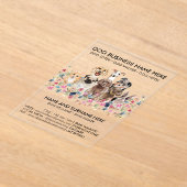 ドッグウォーカー透過 アクリル招待状 (レイダウン)