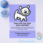 ドッグウォーカー・ウォーキング・カスタマイズ可能。 チラシ (シングル)