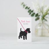 ドッグウォーカー(ショッキングピンク)の名刺 名刺 (スタンド正面)