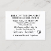 ドッグウォーカー/トリマー/その他 名刺 (裏面)