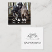 ドッグウォーカー&ドッグアドベンチャースクエアビジネスカード スクエア名刺 (正面/裏面)