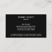 ドッグウォーカー&ペットシッタブラック 名刺 (裏面)