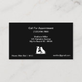 ドッグウォーカー/ペットシッターの名刺 名刺 (裏面)