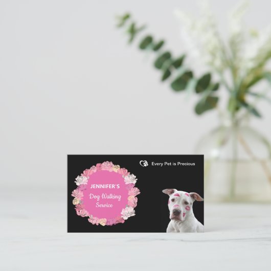 ドッグウォーカー/ペットシッターの名刺 名刺 (スタンド正面)