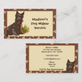 ドッグウォーカー/ペットシッターの名刺 名刺 (正面/裏面)