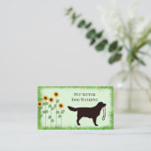 ドッグウォーカー/ペットシッターひまわり名刺 名刺 (スタンド正面)