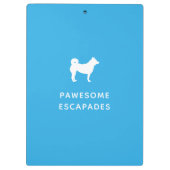 ドッグウォーカー&ペットシッターティール(緑がかった色) クリップボード (裏面)