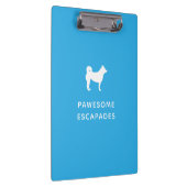 ドッグウォーカー&ペットシッターティール(緑がかった色) クリップボード (右)