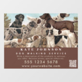 ドッグウォーカー ペットシッター 動物ケアのプロフェッショナル ウィンドウサイン (シート)