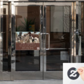 ドッグウォーカー ペットシッター 動物ケアのプロフェッショナル ウィンドウサイン (オフィスドア)