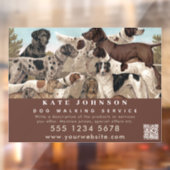 ドッグウォーカー ペットシッター 動物ケアのプロフェッショナル ウィンドウサイン (シート2)