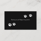 ドッグウォーカー、ペットシーティングサービス 名刺 (裏面)