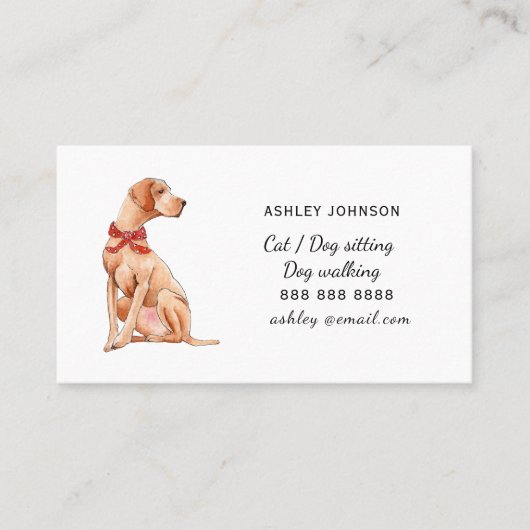 ドッグウォーカー、ペットシーティングサービス 名刺 (正面)