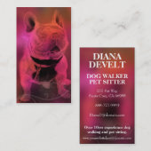 ドッグウォーカー、ペット付き添い 名刺 (正面/裏面)